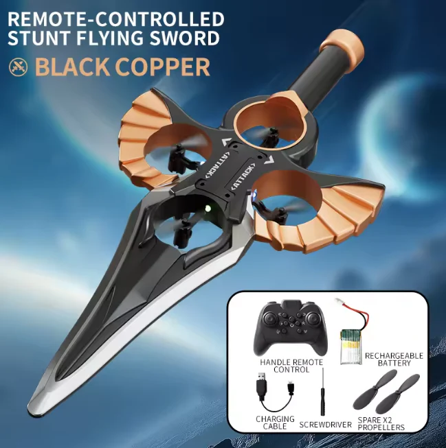 2.4G RC Sword Flying Aircraft Model – Remote Control Stunt Flying Drone with LED Lights