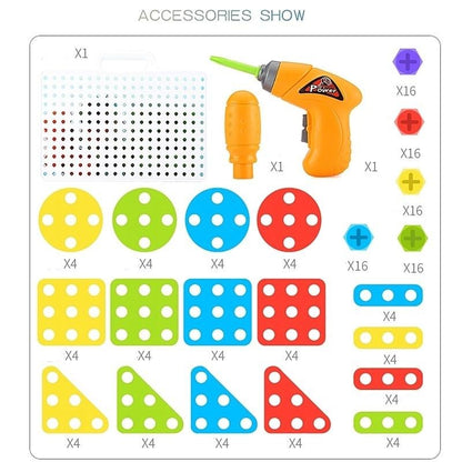 Creative Tool Set Puzzle Toy – DIY Building & Screw Tool STEM Educational Set for Kids