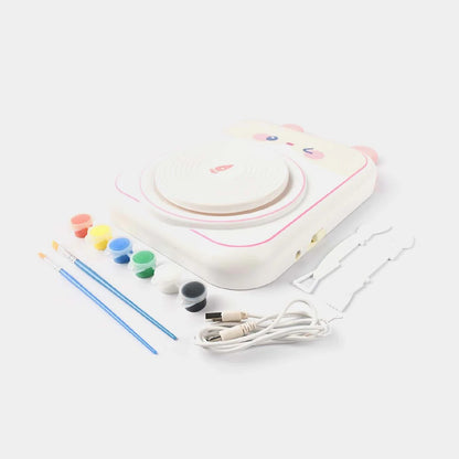 Pet Pottery Machine with USB – Kids Electric Clay Art & Craft Pottery Wheel Set