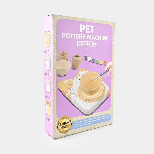 Pet Pottery Machine with USB – Kids Electric Clay Art & Craft Pottery Wheel Set