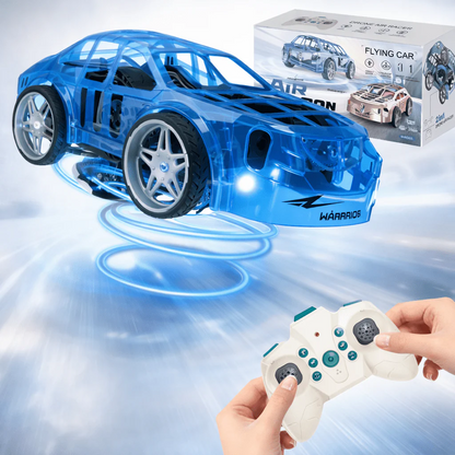 2-In-1 Flying RC Car Toy for Kids – Remote Control Land & Air Drone Car with LED Lights