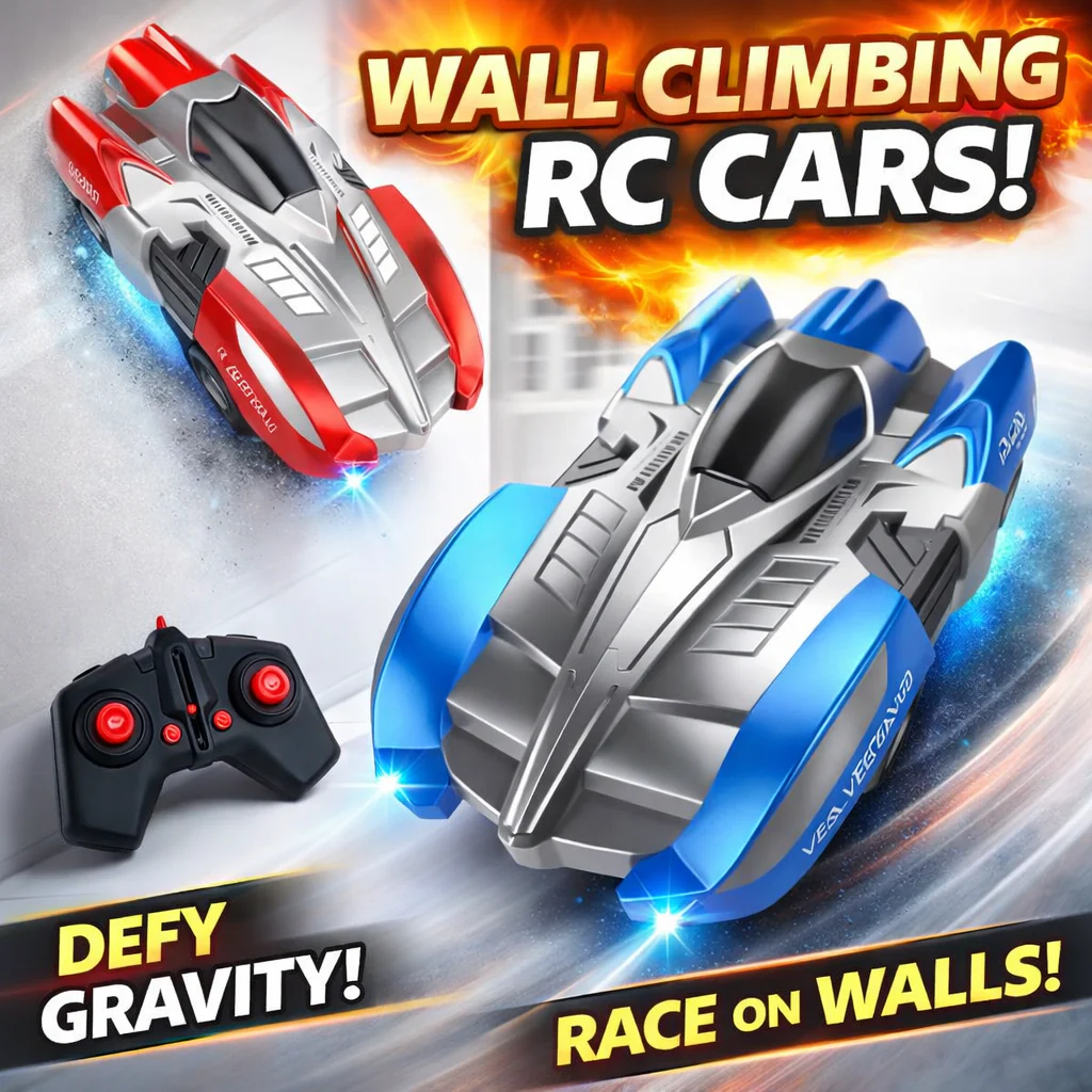 RC Wall Climbing Car – Gravity-Defying Remote Control Stunt Car with LED Lights