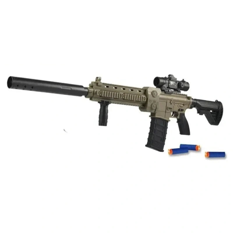 M416 Rechargeable Electric Toy Gun – 103 cm RC Blaster with Soft Nerf‑Style Darts for Kids