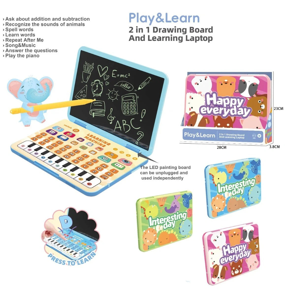 2-in-1 Laptop Learning Machine & Drawing Tablet