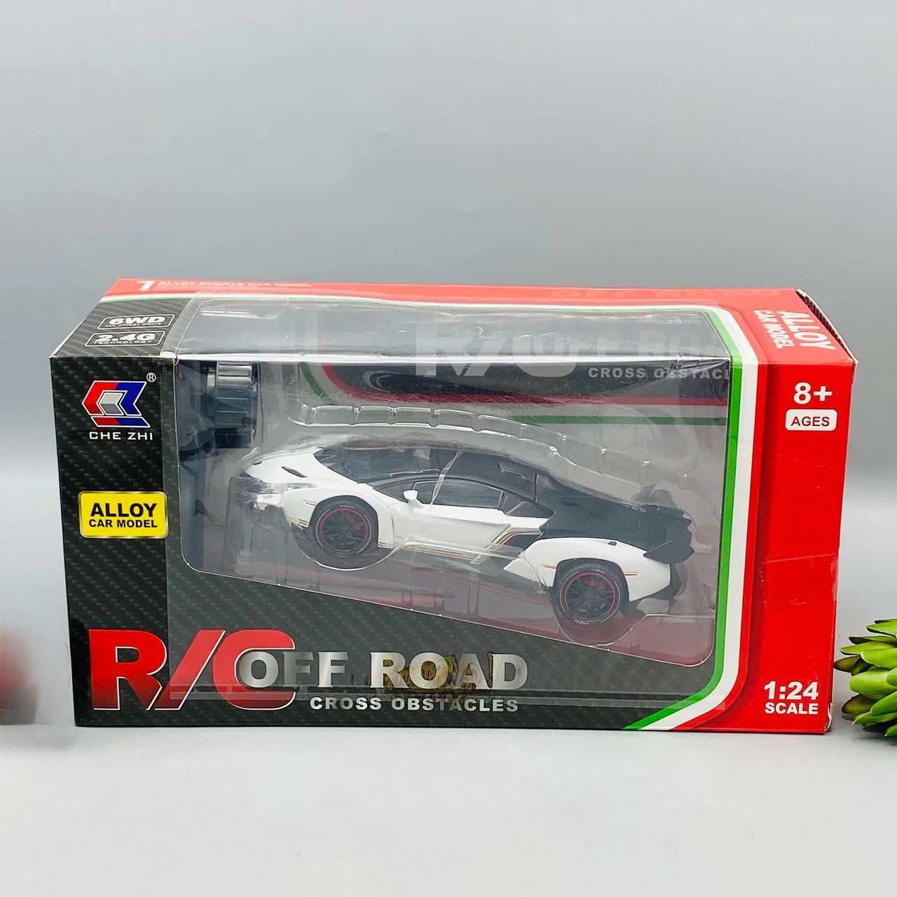 1:24 RC Diecast Lamborghini Veneno Model – Remote Control Supercar Toy with Lights