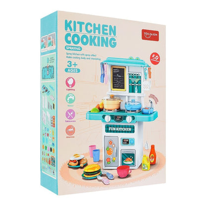 Toys Kitchen Cooking Set with Spray Effect – 50 Accessories Pretend Play Kitchen