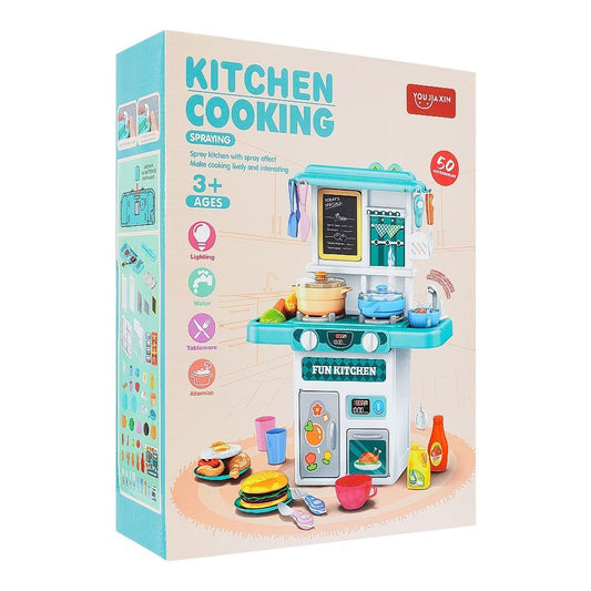 Toys Kitchen Cooking Set with Spray Effect – 50 Accessories Pretend Play Kitchen