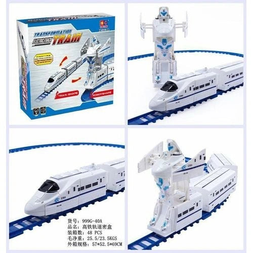 2 In 1 Transformers Electric Track Train Set With Light And Sound