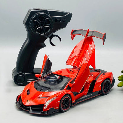 1:24 RC Diecast Lamborghini Veneno Model – Remote Control Supercar Toy with Lights