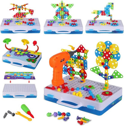 Creative Tool Set Puzzle Toy – DIY Building & Screw Tool STEM Educational Set for Kids