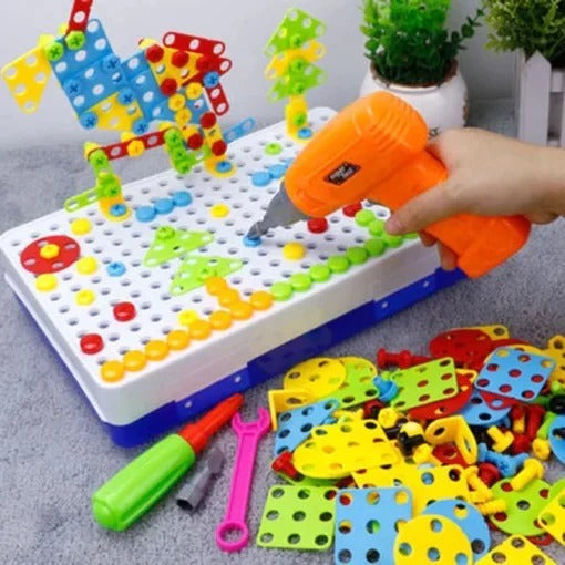 Creative Tool Set Puzzle Toy – DIY Building & Screw Tool STEM Educational Set for Kids