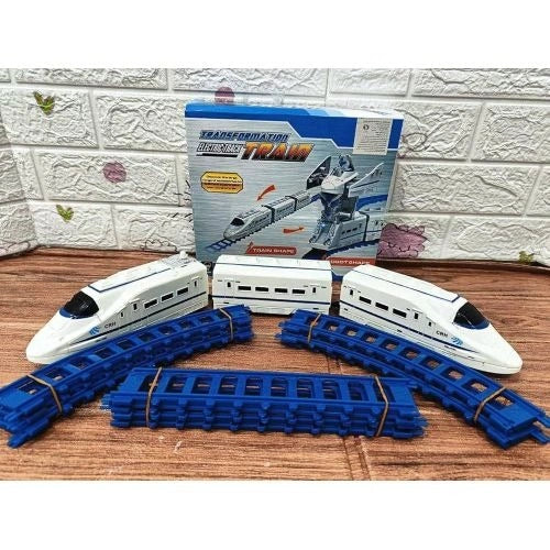2 In 1 Transformers Electric Track Train Set With Light And Sound