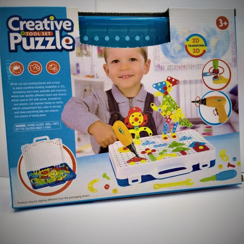 Creative Tool Set Puzzle Toy – DIY Building & Screw Tool STEM Educational Set for Kids