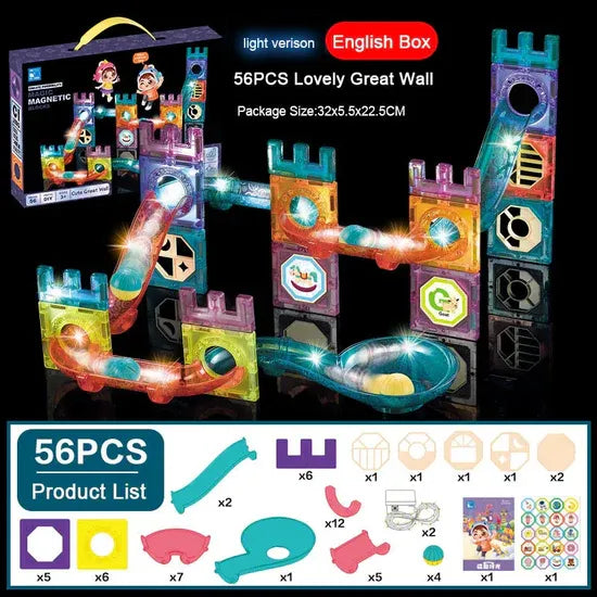 Magnetic Blocks 56PCS – Educational STEM Building Tiles for Kids