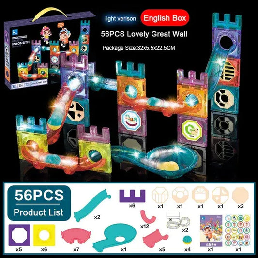 Magnetic Blocks 56PCS – Educational STEM Building Tiles for Kids