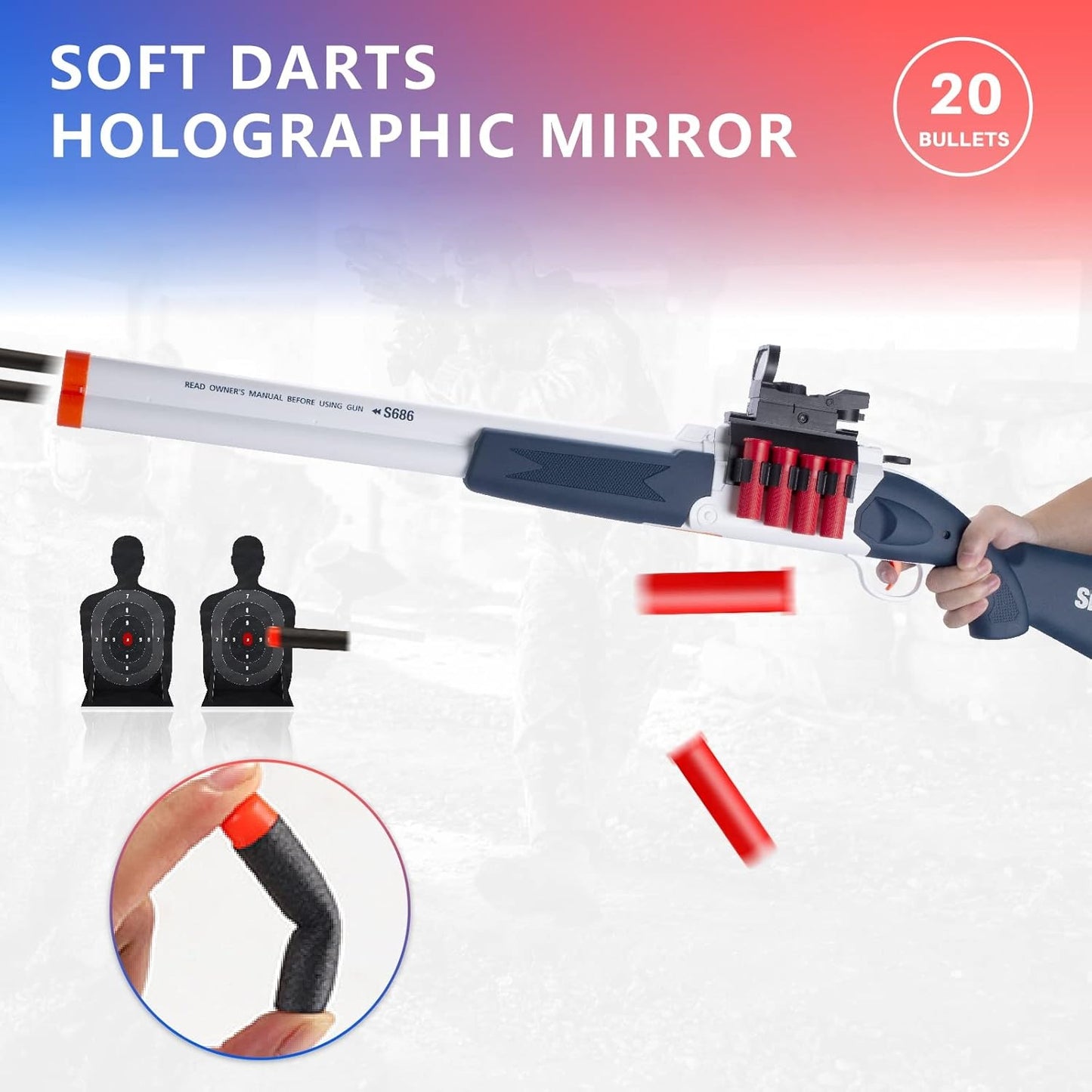 Pump Action Shotgun Toy – Soft Bullet Blaster with Shell Ejection for Kids