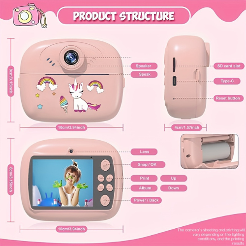 Mini Camera Printer – Instant Digital Camera & Printer for Kids