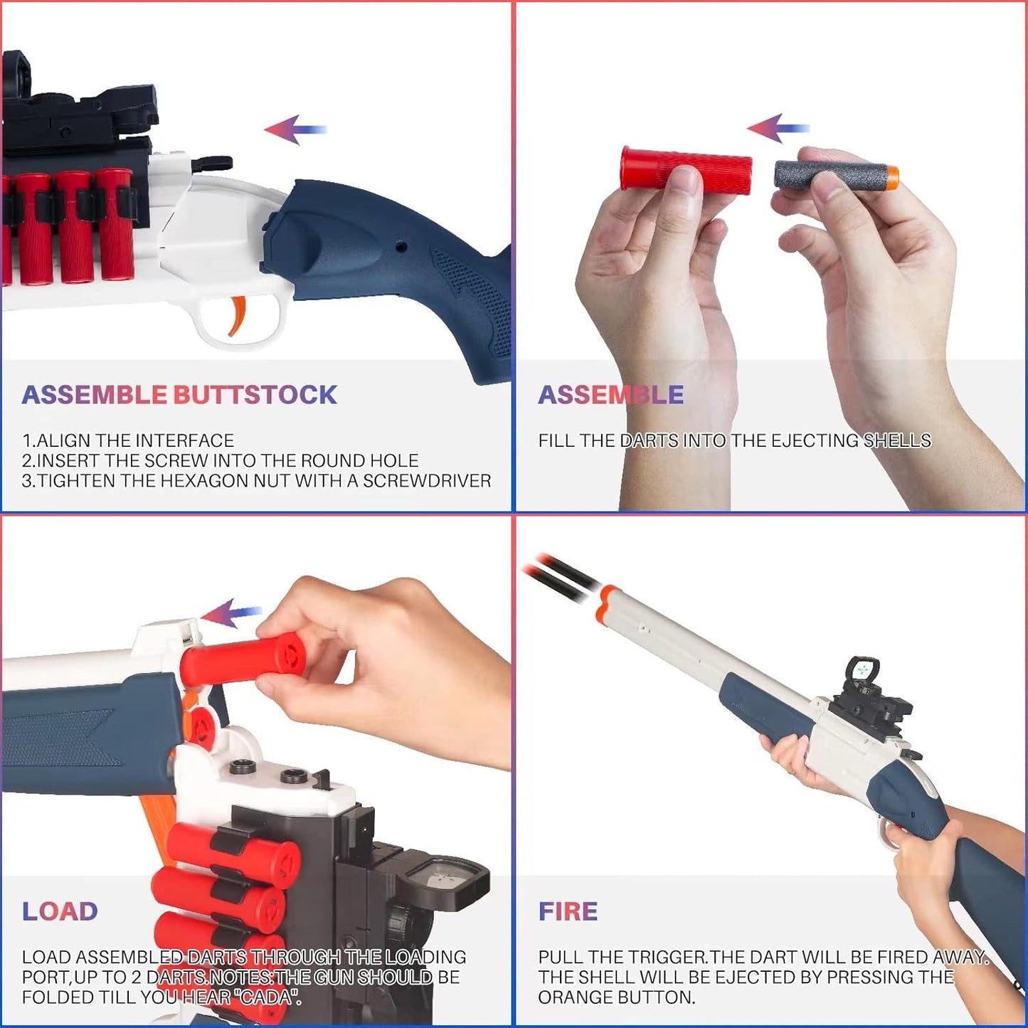 Pump Action Shotgun Toy – Soft Bullet Blaster with Shell Ejection for Kids