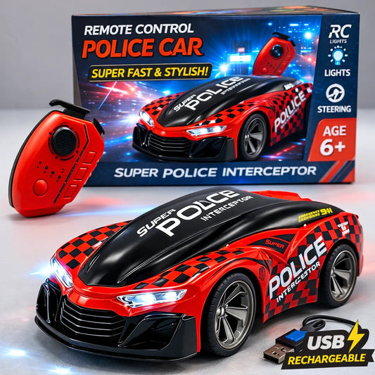 2.4GHz RC Voice Broadcast Police Car – Remote Control Patrol Car with Lights & Siren