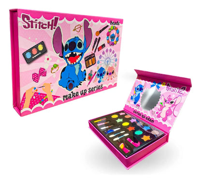 Stitch Kids Makeup Set – 20-Piece Beauty Kit with Mirror & Carry Case