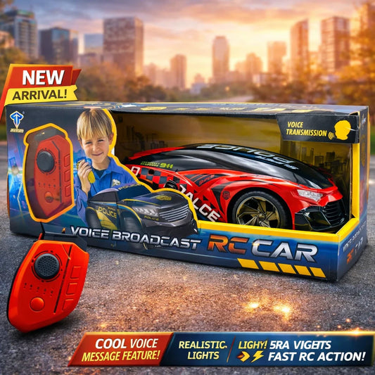 2.4GHz RC Voice Broadcast Police Car – Remote Control Patrol Car with Lights & Siren