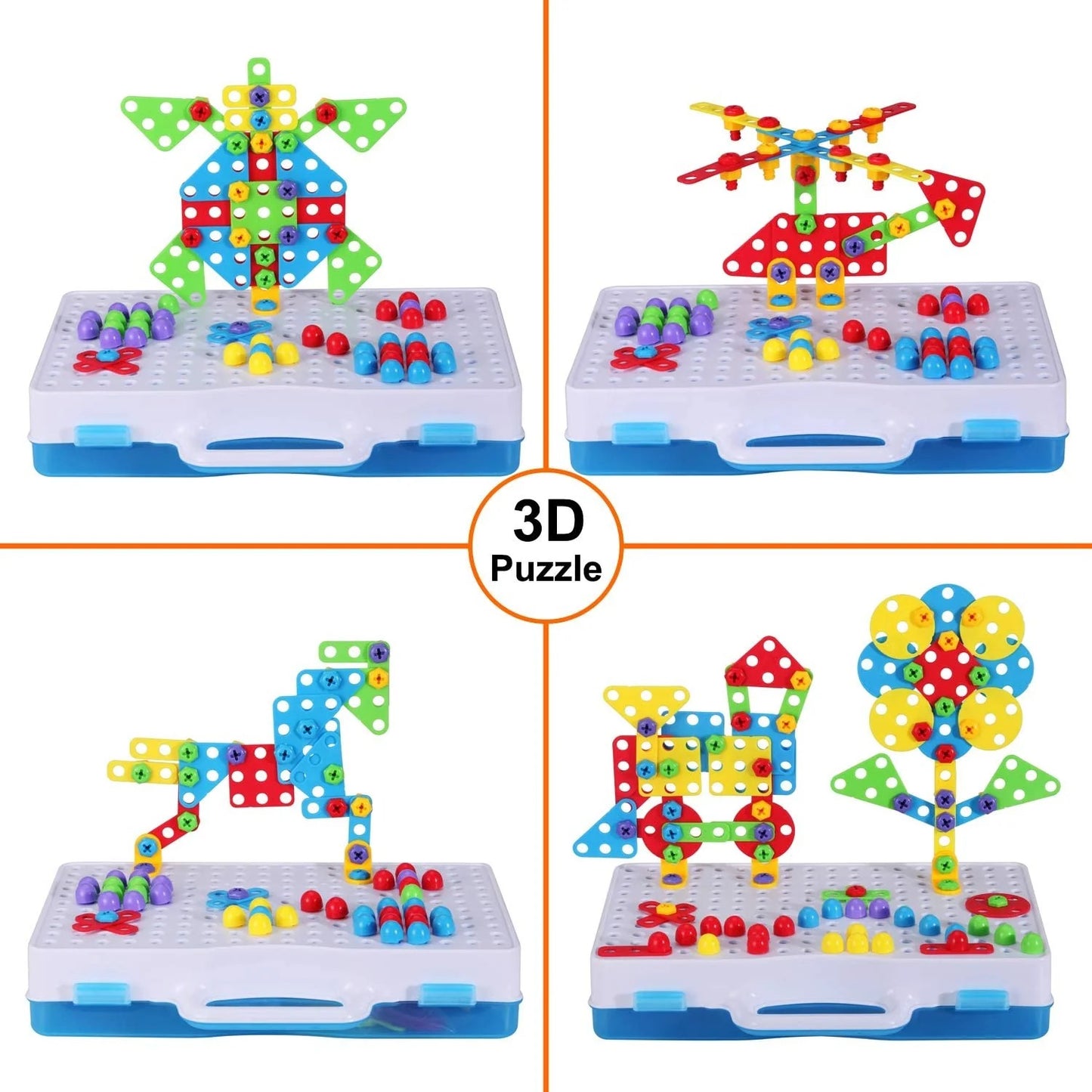 Creative Tool Set Puzzle Toy – DIY Building & Screw Tool STEM Educational Set for Kids