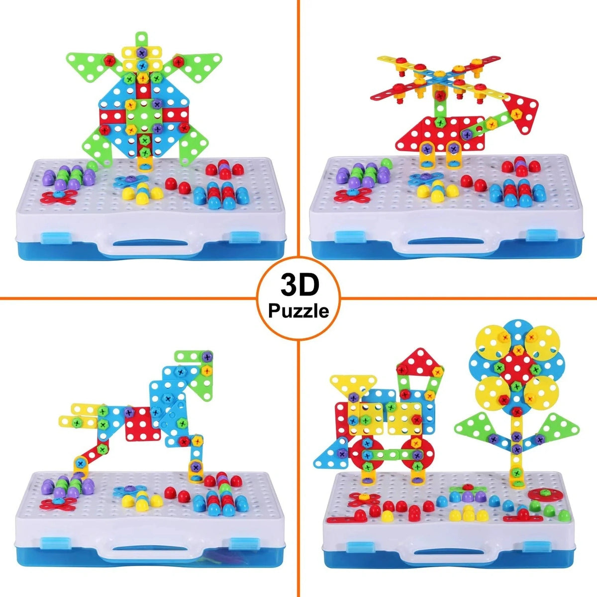 Creative Tool Set Puzzle Toy – DIY Building & Screw Tool STEM Educational Set for Kids
