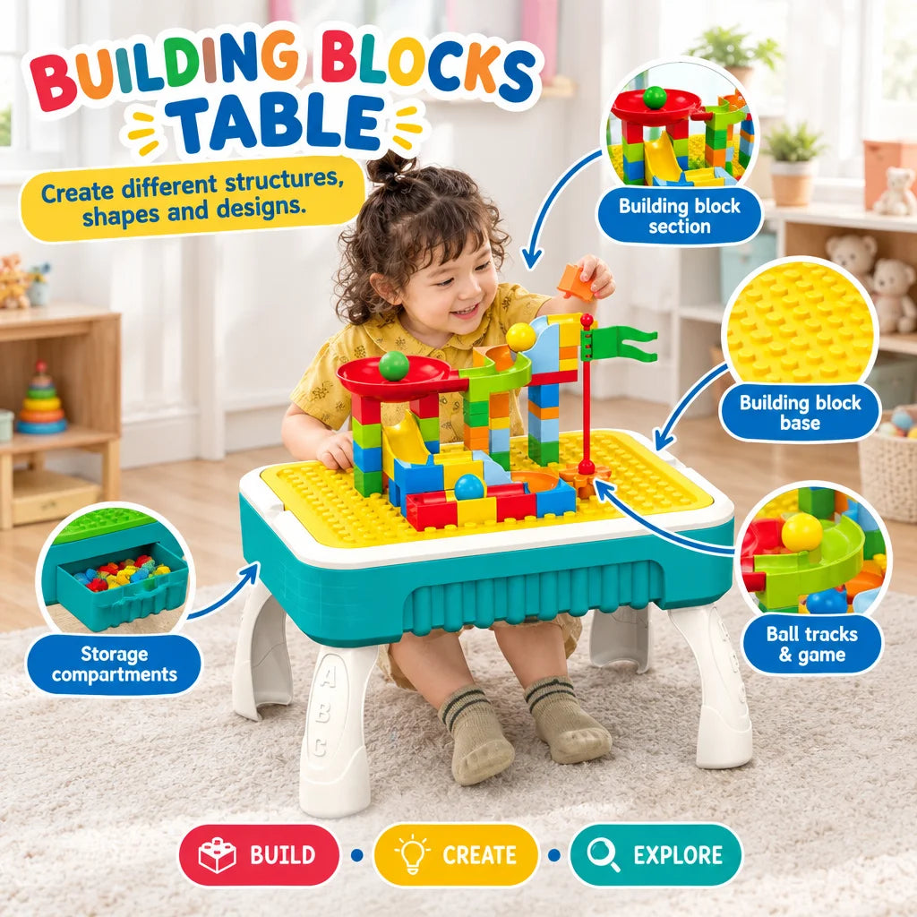 2-in-1 Multi-functional Blocks Creative Table