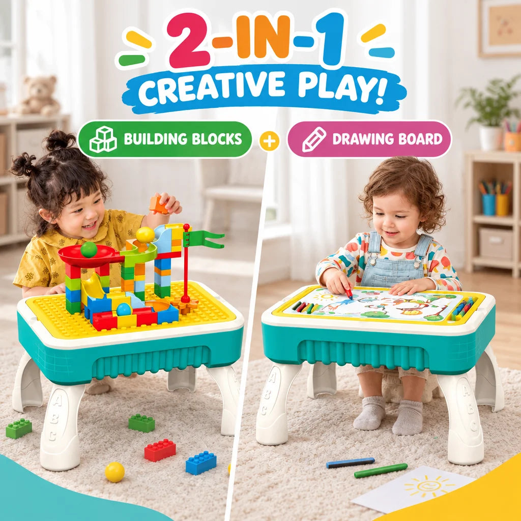 2-in-1 Multi-functional Blocks Creative Table