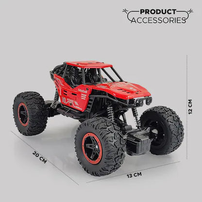 1:18 High‑Speed Remote Control Rock Crawler Truck – RC Off‑Road Monster Toy with Smoke Spray & Lights