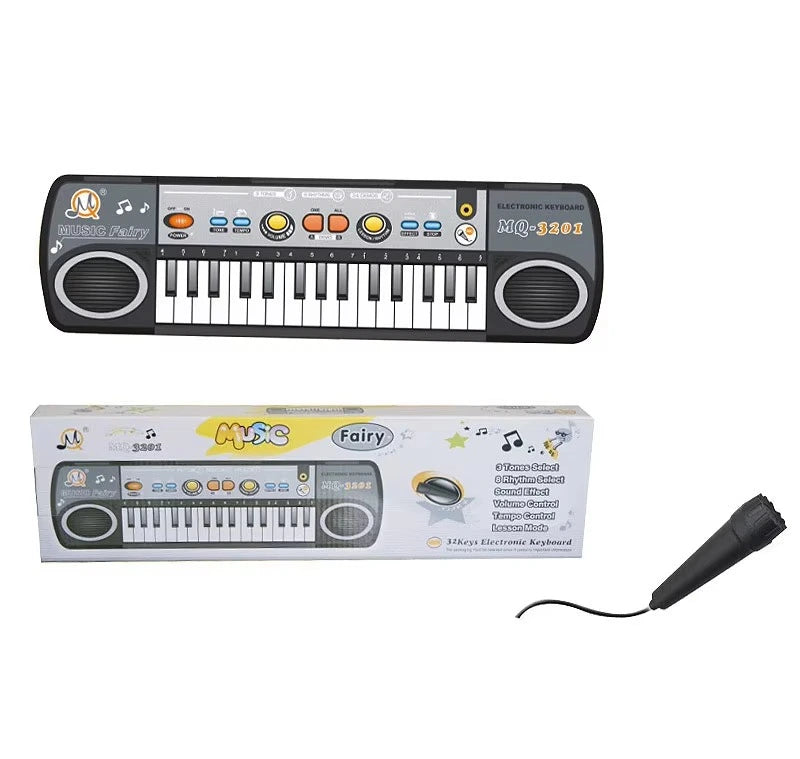 31 Keys Electronic Keyboard Piano 3 Tones 8 Rhythm Lesson Mode Piano Toy with Microphone