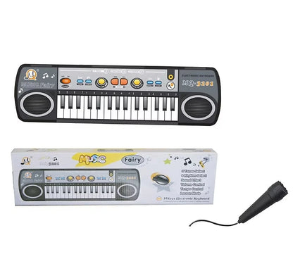 31 Keys Electronic Keyboard Piano 3 Tones 8 Rhythm Lesson Mode Piano Toy with Microphone