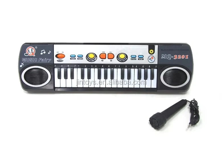 31 Keys Electronic Keyboard Piano 3 Tones 8 Rhythm Lesson Mode Piano Toy with Microphone