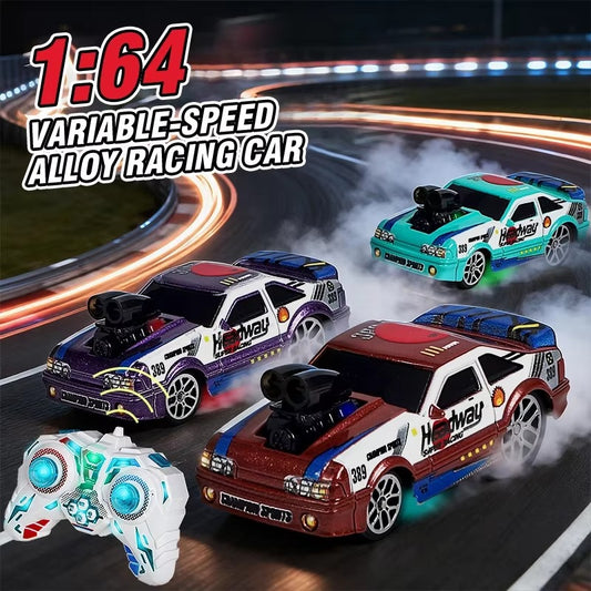 1:64 4WD Alloy Mini RC Racing Car – 2.4GHz Remote Control High Speed Simulation Car Toy for Kids