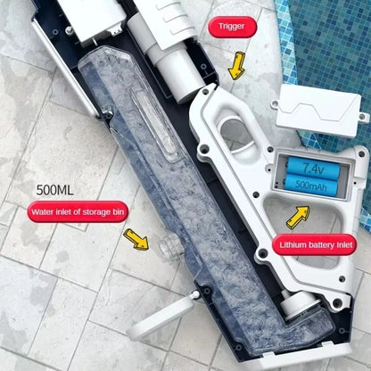 Electric Water Gun for Adults Kids,32ft Range,Battery-Powered Squirt Toy with Tank,