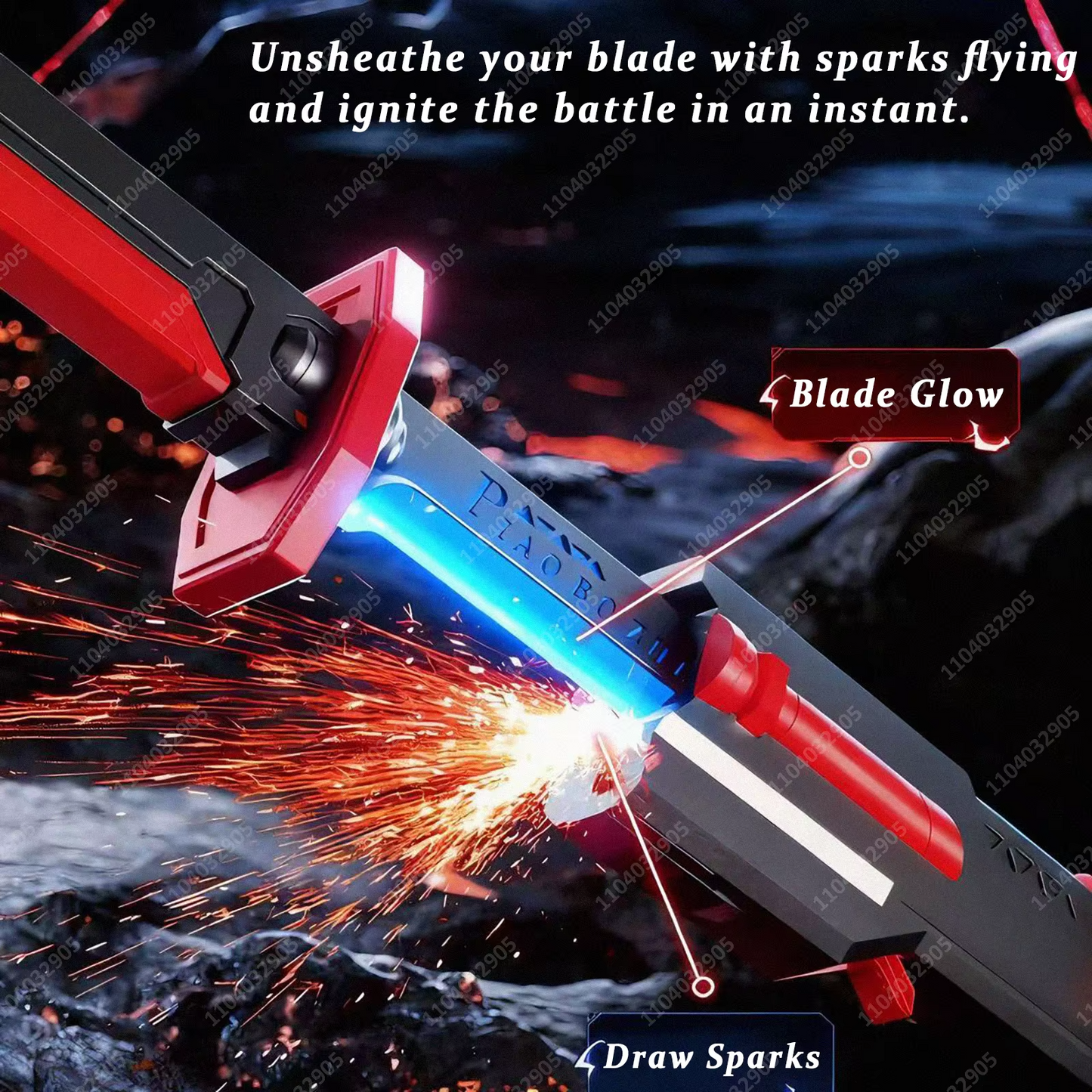 Kids Multi-Color Battle Laser Sword With Smoke