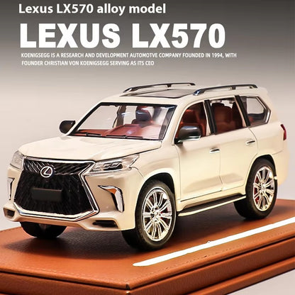 Lexus LX570 1:24 Alloy Diecast Model – Realistic Off-Road SUV Toy Car for Kids & Adults