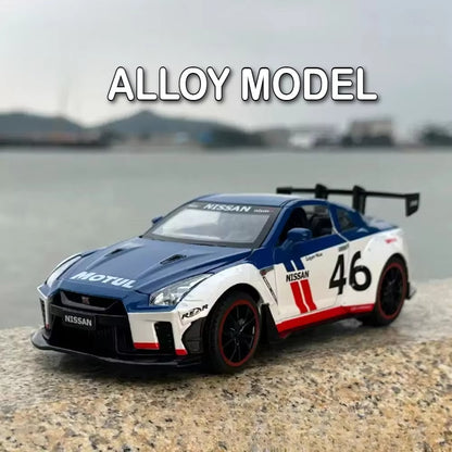 Alloy Diecast Nissan GTR – 1:22 Pull-Back Model Car for Kids & Collectors