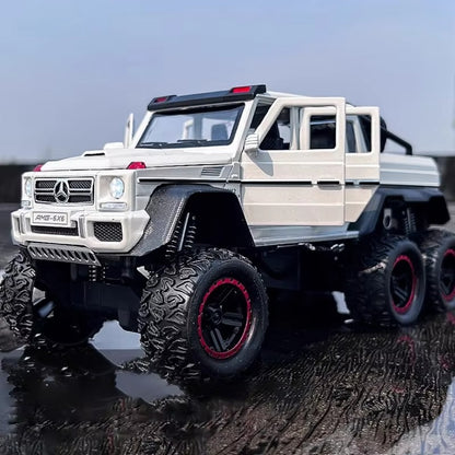 :24 Diecast Mercedes G63 6x6 AMG Model – Off-Road Alloy Car for Kids & Collectors