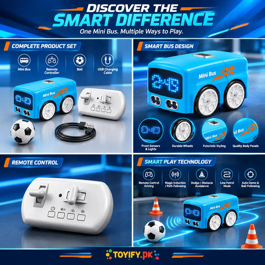 2.4GHz Electric 5in1 Remote & Induction Controlled Mini Bus