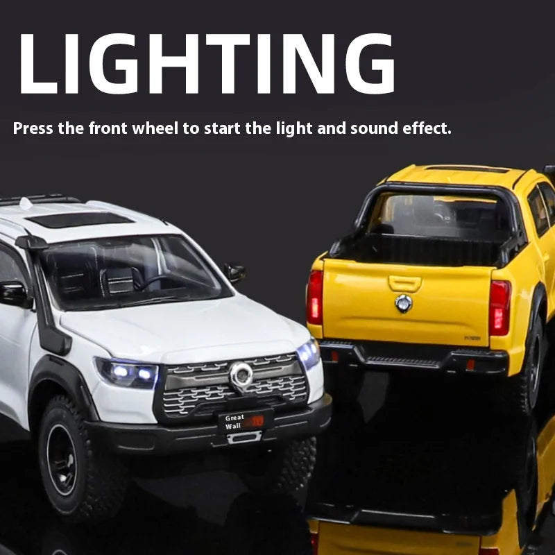 Diecast 1:24 Scale GWM Poer Alloy Model – Realistic Pickup Truck Collectible Toy