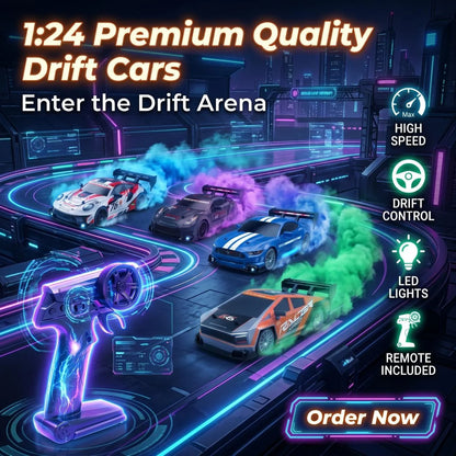 1.24 Scale High-Speed 4WD RC Drift Car 20KMH