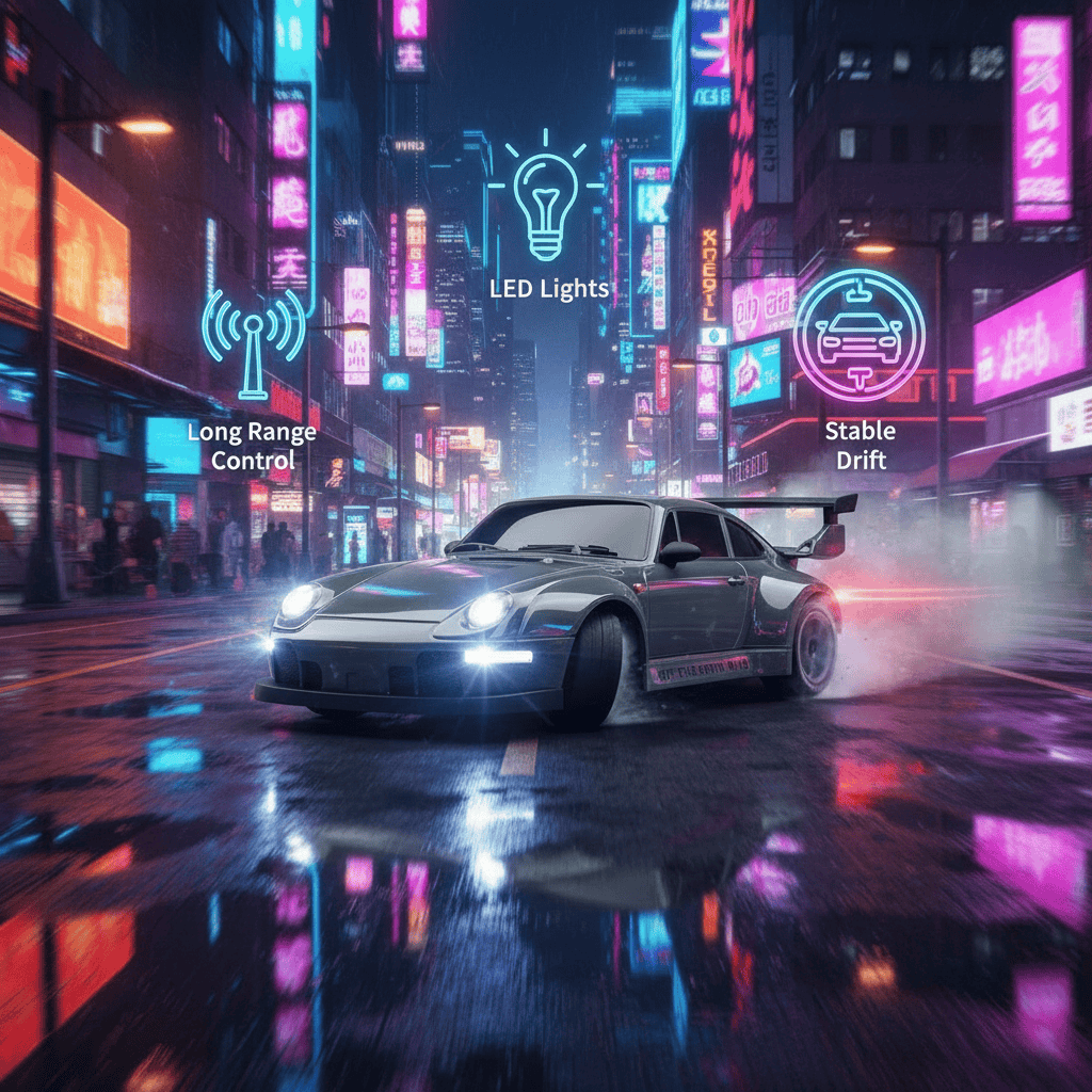 1.24 Scale High-Speed Porsche 4WD RC Drift Car 20KMH