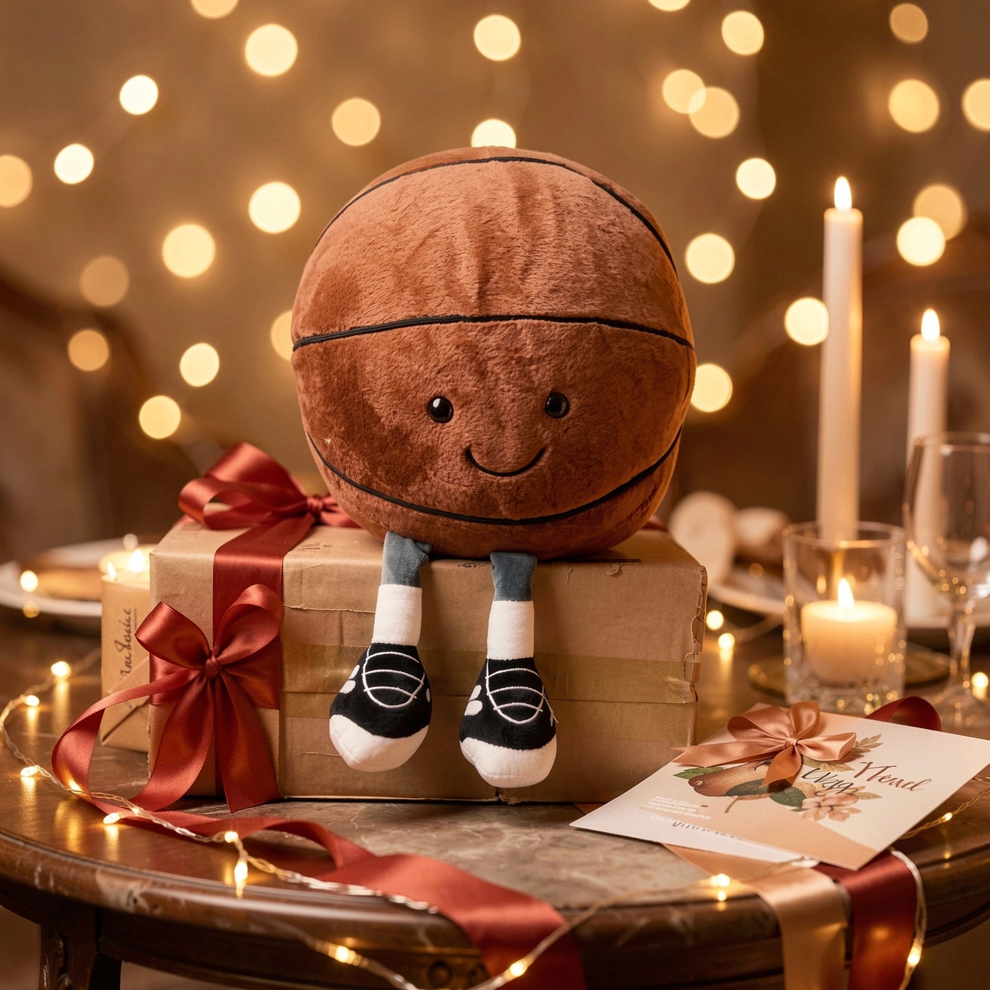Cute Basketball Plush Toy – Soft Stuffed Sports Ball Pillow