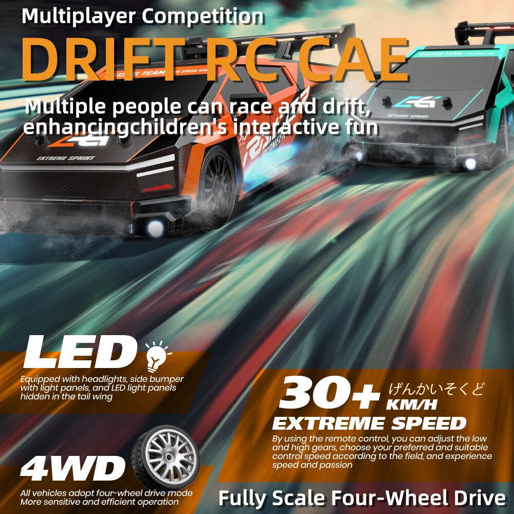 1.24 Scale High-Speed 4WD RC Drift Car 20KMH