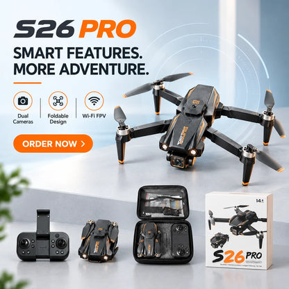 S26 Pro 4K Dual Camera Drone with 360° Obstacle Avoidance