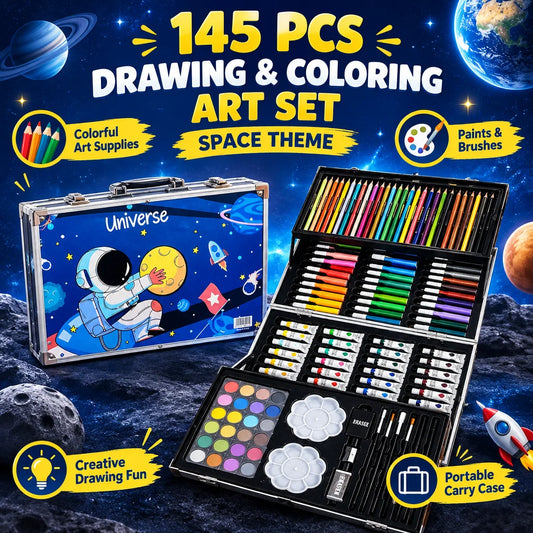 145 Pcs Drawing & Coloring Art Set