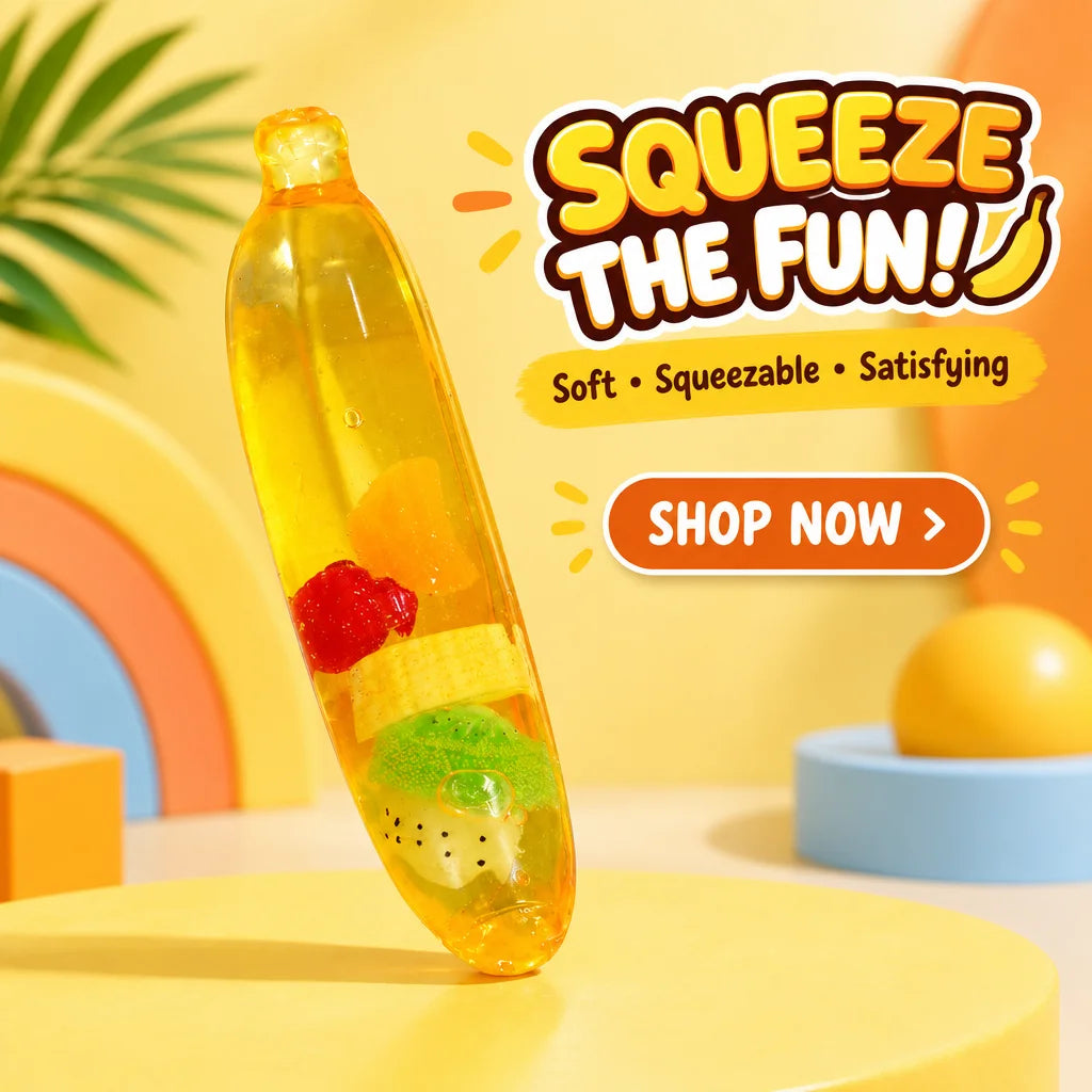 Squeezy Banana Stress Relief Squishy
