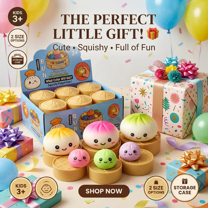 Bun Squishy Fidget Dumpling Toy for Kids