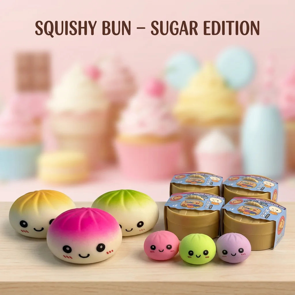 Bun Squishy Fidget Dumpling Toy for Kids